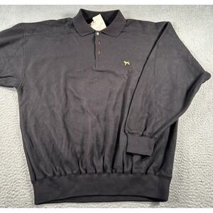 Vintage Cyrk Sweatshirt Men's XL Black Collared Oversized Sportswear Retro‎ Y2K